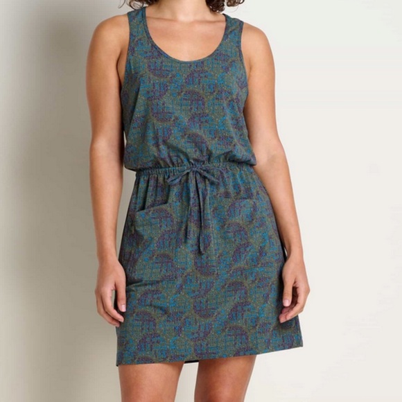 Toad&Co Pants - Toad&Co Blue and Green Sleeveless Romper / Dress